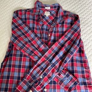 J Crew boyfit plaid shirt. Size S